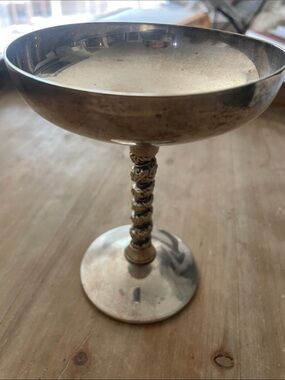 Ornate silver plate goblet Valero Made in Spain